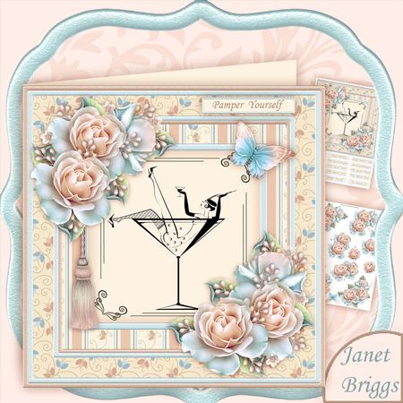 Champagne Bath 8x8 Mini Kit & Decoupage