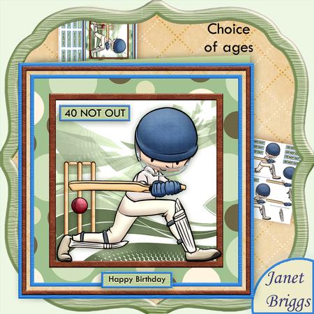 Cricket Not Out 8x8 Mini Kit Ages & Decoupage