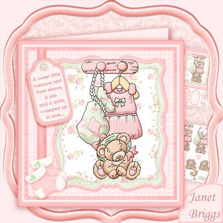 Baby Girl Accessories 8x8 Mini Kit & Decoupage