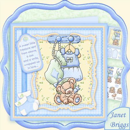 Baby Boy Accessories 8x8 Mini Kit & Decoupage