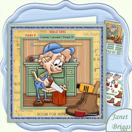 I Came I Sawed I Fixed It 8x8 Tool Shed Mini Kit