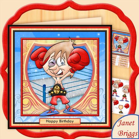 Boxing Champ 8x8 Mini Kit & Decoupage