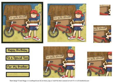 Bike Pyramid Decoupage - Cycling