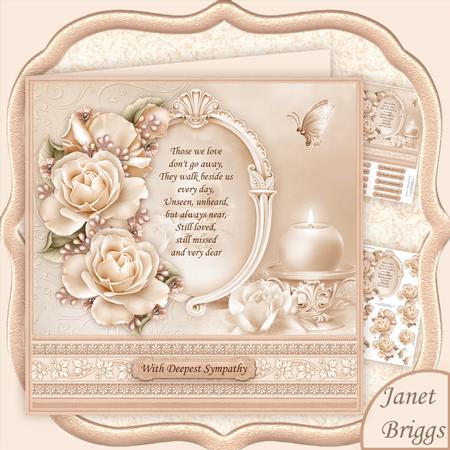 Sympathy Those We Love Verse & Decoupage 8x8 Mini Kit