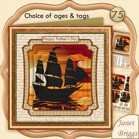 Ship Silhouette in the Sunset 8x8 Pyramage Mini Kit