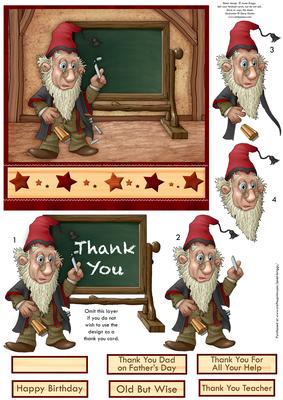 Wise Teacher Thank You Birthday or Father's Day