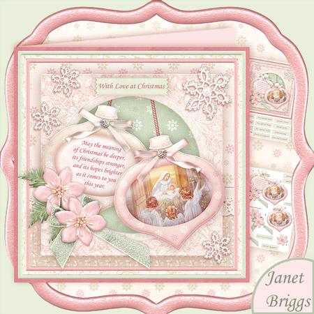 Christmas Baubles the Nativity 8x8 Mini Kit & Decoupage