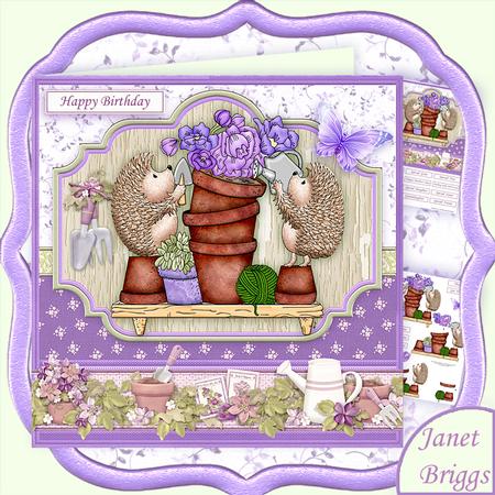 Grown with Hedgehog Love 8x8 Mini Kit & Decoupage