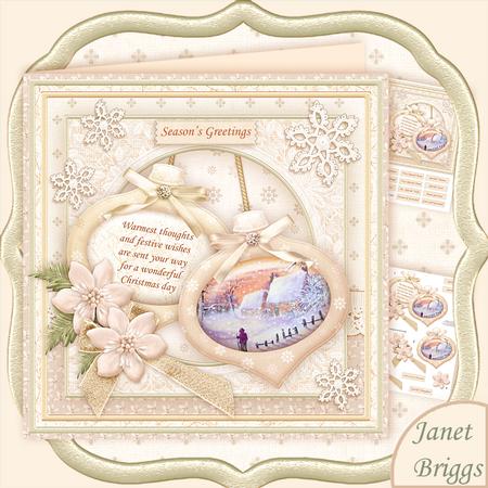 Christmas Baubles Winter Stroll 8x8 Mini Kit & Decoupage