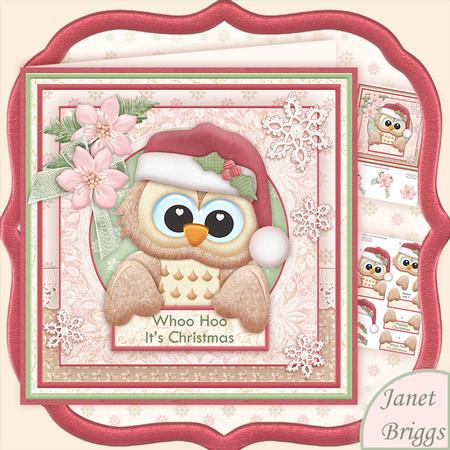 Shabby Chic Owl Whoo Hoo It's Christmas Mini Kit