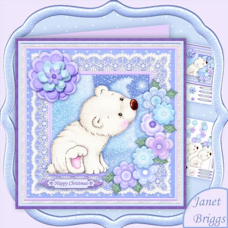 Little Polar Bear 8x8 Christmas Mini Kit & Decoupage