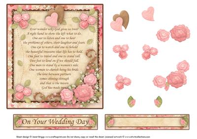 Wedding or Anniversary Verse Topper Decoupage