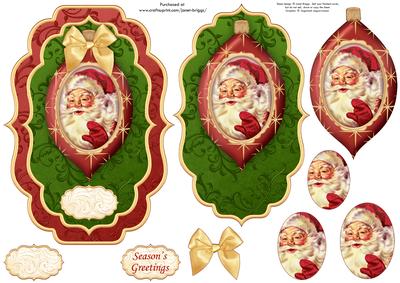 Christmas Santa Bauble Topper Optional Layers & Pyramage