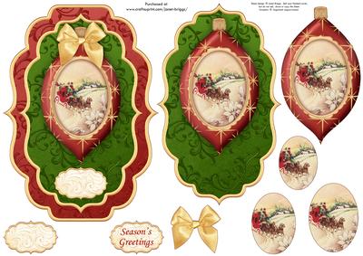 Home for Christmas Bauble Topper Optional Layers & Pyramage
