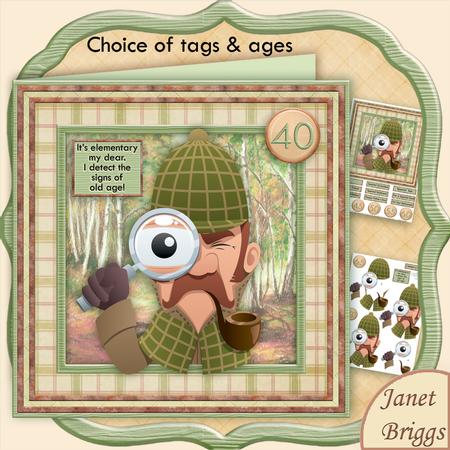 Sherlock Detects Old Age 8x8 Decoupage Mini Kit for Men