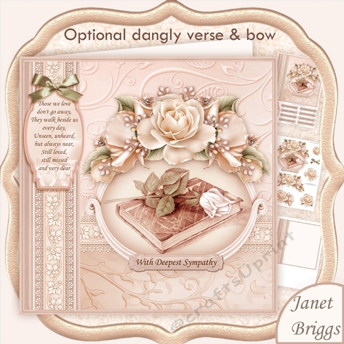 Sympathy Bible & Rose 8x8 Decoupage Mini Kit