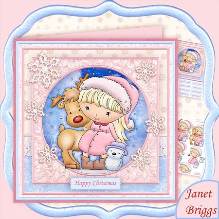 Penny's Snowy Pals Christmas 8x8 Decoupage Mini Kit