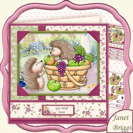 Get Well Soon Harvest Hedgehogs Thanksgiving 8x8 Mini Kit