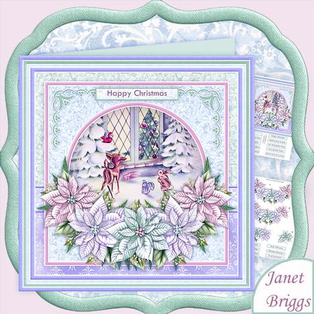 Winter Woodland Pals Christmas 8x8 Decoupage Mini Kit