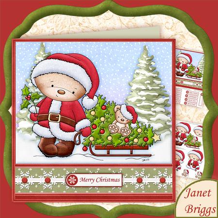 Christmas Sleigh Ride 8x8 Decoupage Mini Kit