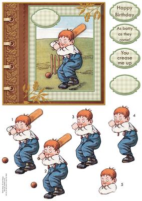 Cricket as Batty as They Come Topper & Decoupage