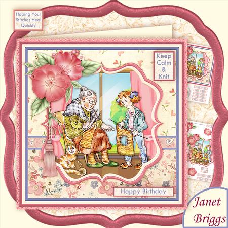 Knitting with Nanna Birthday or Get Well 8x8 Mini Kit