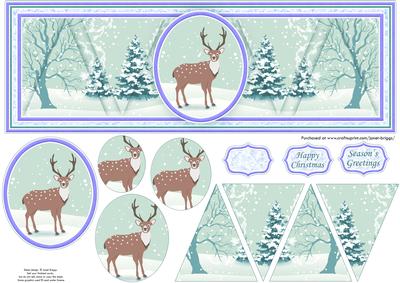 Christmas Reindeer Large Dl Topper & Stacking Layers