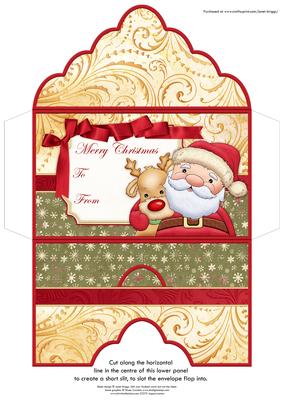 Santas's Buddy Christmas Money Wallet