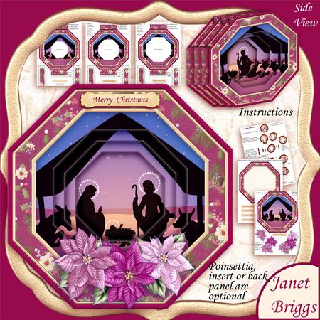 Christmas Nativity & Poinsettia Octatunnel Kit