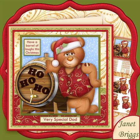 Have a Barrel of Laughs This Christmas Decoupage Mini Kit