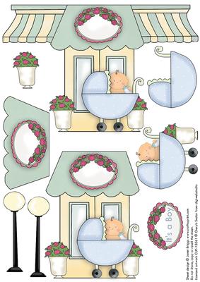 New Baby Boy Shop Shape Card Part 2