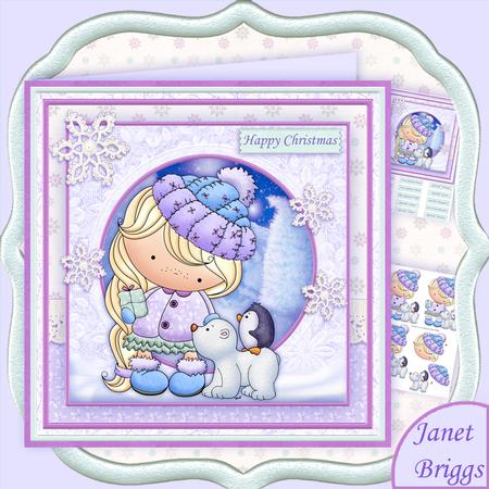 Izzys Christmas Buddies 8x8 Decoupage Mini Kit