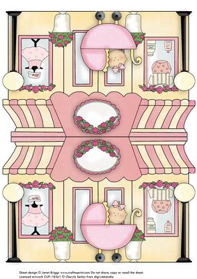 New Baby Girl Shop Shape Card Part 1