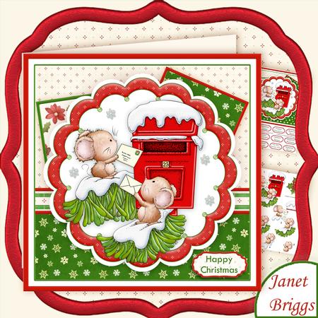 Letters for Micemas Christmas 8x8 Decoupage Mini Kit