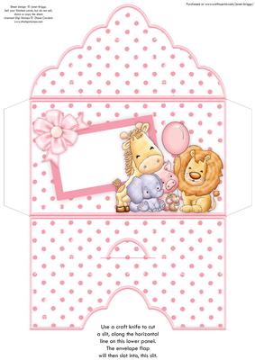 Animal Crew Baby Girl or Girls Birthday Money Wallet