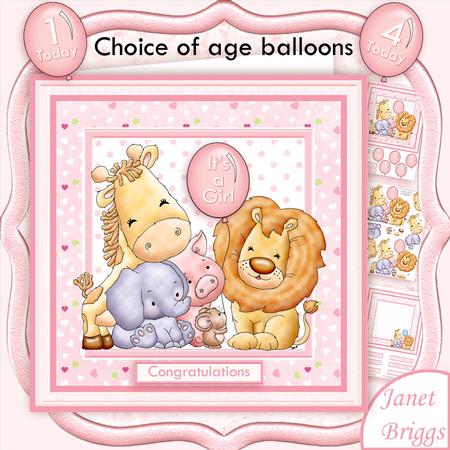 Animal Crew Baby Girl or Birthday Mini Kit with Ages