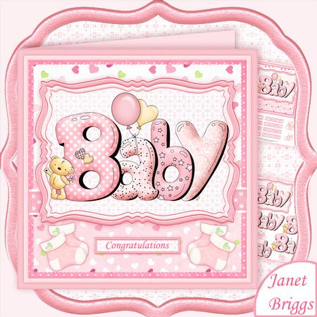 Bubble Baby Girl 7.5 Decoupage Mini Kit