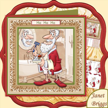 Dressing Up as Santa Christmas Decoupage Mini Kit for Men
