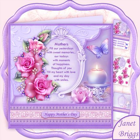 Mother Verse & Pink Roses Birthday or Mother's Day Mini Kit