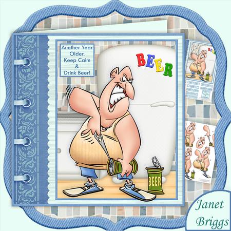 Another Year Older Keep Calm & Drink Beer Decoupage Mini Kit