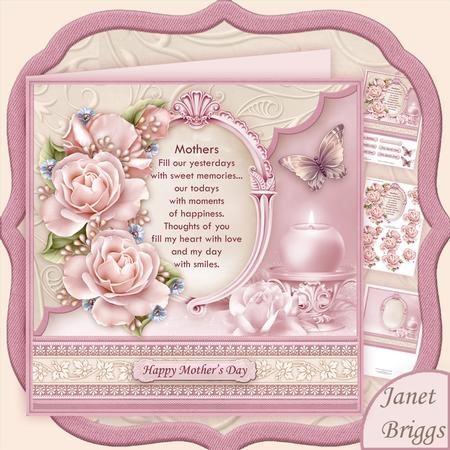 Mother Verse Dusky Pink Roses Birthday Mother's Day Mini Kit