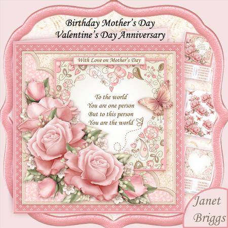 You Are the World Pink Roses Verse 8x8 Mini Kit