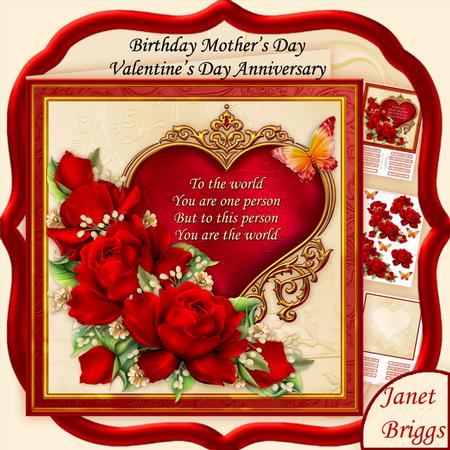 You Are the World Red Roses Verse 8x8 Mini Kit