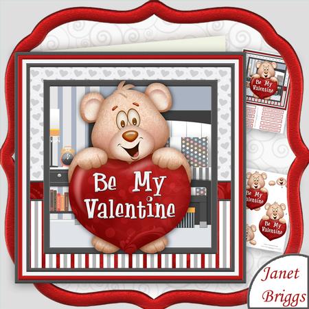 Be My Valentine 8x8 Valentine's Day Decoupage Mini Kit
