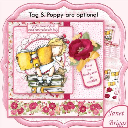 Bookworm Exercise the Mind 7.5 Decoupage Mini Kit