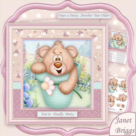 Totally Potty 8x8 Decoupage Mini Kit