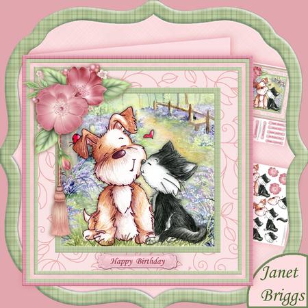 Best Friends 8x8 Decoupage Mini Kit for Birthday Anniversary