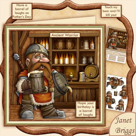 Ancient Warrior Barrel of Laughs 8x8 Male Mini Kit