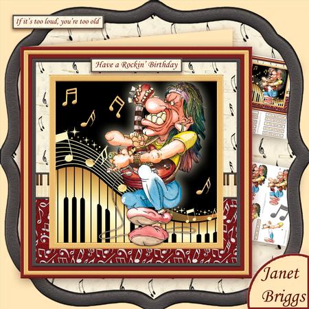 Have a Rockin Birthday Male Decoupage 8x8 Mini Kit