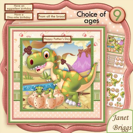 Dinosaur Dino-mite Birthday or Father's Day Mini Kit & Ages